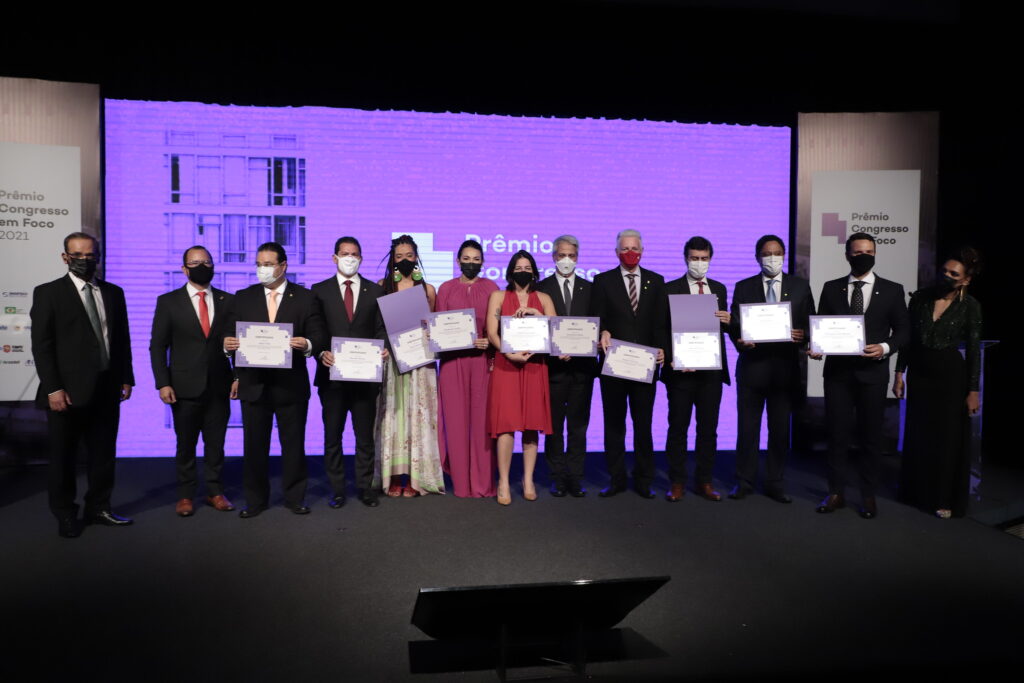 Vencedores do prêmio Congresso em Foco em 2021. Foto: Eduardo Negreiros