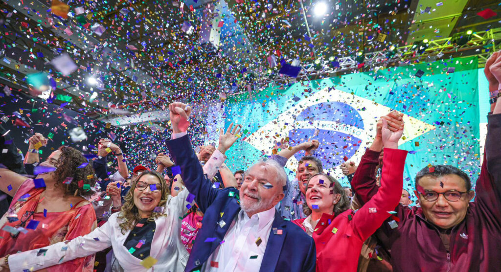 Defesa da soberania foi o principal tema abordado por Lula em seu discurso de pré-candidatura para presidente. Foto: Ricardo Stuckert